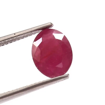 3.30 CT CERTIFIED 100% Natural Unheated Mozambique Ruby Oval Loose Gemstone Cut - Image 1 of 4