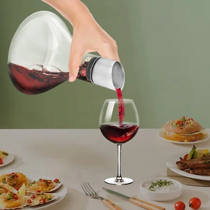 Wine Decanter Red Wine Decanter Wine Decanter With Stainless Steel Filter - Picture 1 of 19