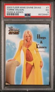 2003 Fleer WWE Divine Divas Hugs & Kisses Torrie Wilson #7 PSA 8 NEAR MINT