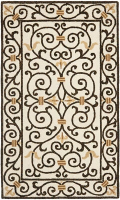 Safavieh Chelsea IVORY / DARK BROWN 2'-9" X 4'-9" Area Rug - HK11H-3 - Image 1 of 3