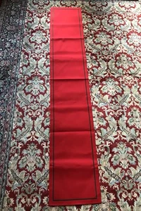 Neu Weihnachten Tischläufer, rot mit grün genähter Borte, 11” x 72” - Bild 1 von 7