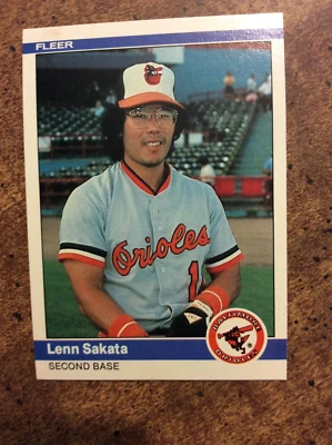 1984 Fleer #19 Lenn Sakata,  Baltimore Orioles   nm - Image 1 of 2