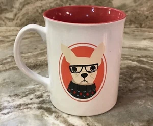 Large Coffee Mug Cute Dog With Glasses. Pawsitive Vibes Only. Fringe New - Picture 1 of 9