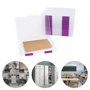 12 PCS Plastic Document Storage Cases Documents Magazines Holders Clear File Box - Picture 1 of 23