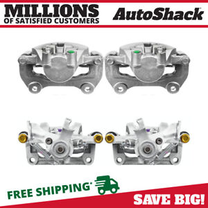 Front and Rear Brake Calipers with Bracket Set of 4 for 2016-2018 Buick Cascada