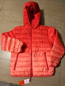 NWT Eddie Bauer KIDS MEDIUM (10/12) Red Ombre Reversible Hooded Down Puffer Coat - Picture 1 of 8