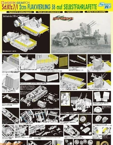 Dragon 6525 German Army Sd.Kfz.7/1 2cm Flakvierling 38 auf Selbstfahrlafette - Picture 1 of 7