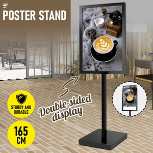 A1 Double Sided Sign Poster Sign Floor Frame Poster Stand Display Stand Black - Picture 1 of 10