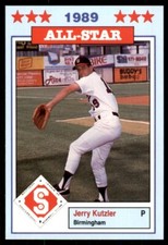 1989 Southern League All-Stars Jerry Kutzler Birmingham Barons #15