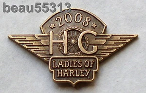 ⭐LADIES OF HARLEY OWNERS GROUP HOG H.O.G. LOH 2008 105th VEST HAT PIN - Picture 1 of 1
