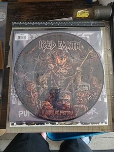 ICED EARTH - PLAGUES OF DISTOPIA 2023 VINYL 12" PICTURE DISC - NEW Metal - Picture 1 of 2