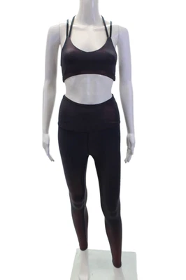 Beyond Yoga Womens Metallic Spotted Activewear Bra + Leggings Set Navy Size XS - Image 1 of 4