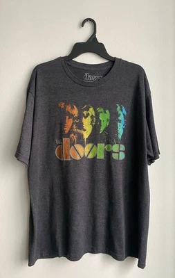 Camiseta The Doors Rainbow Band Retrato Logo Gris XL Oficial 2018 Psicodélica Foto 1 de 3
