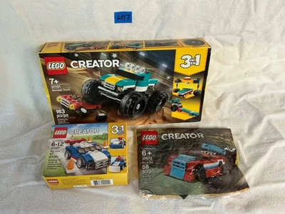 L017 Lote de 3 Juegos Lego CREATOR Coche, Vehículo, Monster Truck #31101, #31027, #30572 Foto 1 de 4