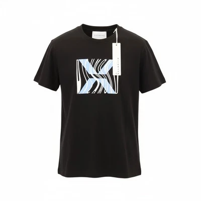 Camiseta para hombre JOHN RICHMOND M negra oscura algodón manga corta estampado logotipo Foto 1 de 4