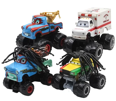 Disney Pixar Cars Cartoon Monster Truck Tow Mater Ambulance Rasta Alloy Toy Cars