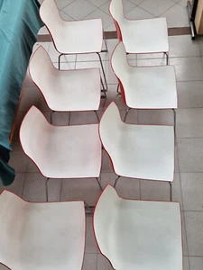 Sedie Arper Bicolor, Arper Catifa 46 Sedie in Bianco e Rosso - Foto 1 di 15