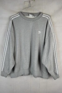 ADIDAS Grey Sweatshirt size Uk 14 Womens Pullover Crew Neck Jumper Oversized - Picture 1 of 8