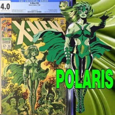 1968 X-Men 50 CGC 4.0 Polaris Appearance Daughter of Magneto. - Image 1 of 3