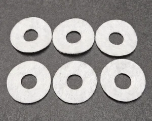 SET RONDELLE 6 - 1" FELTRO BIANCO SCIVOLI LAMPADA TUBO NUOVO 22733JB - Foto 1 di 3