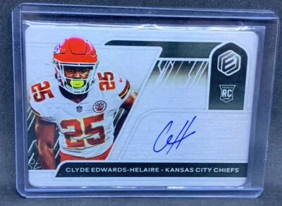 2020 Panini Elements Clyde Edwards-Helaire Metal Rookie Auto Autograph /125  - Image 1 of 2