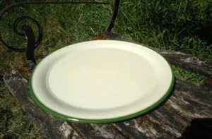 GRAND PLATEAU EMAILLE 35 CM IVOIRE EMAIL VERITABLE 800°C NEUF UNE AFFAIRE! - Picture 1 of 1