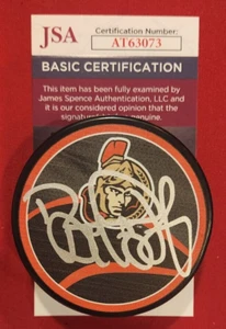 Daniel Alfredsson Signed Reverse Retro Puck w/ JSA COA #AT63073 Ottawa Senators - Picture 1 of 2