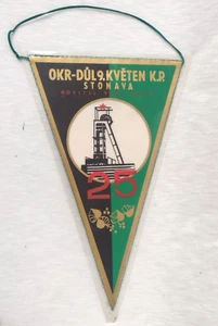 OKR DUL 9 May KP Stonava Bearer Raud Work Pennant 24cm Vintage Original - Picture 1 of 6