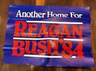 Vintage Reagan Bush Campaign Poster 1984 22”x16” Double Sided Photos