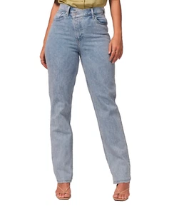 Jean para mujer Abercrombie & Fitch The Dad tiro alto denim elástico azul talla 27 - Imagen 1 de 16
