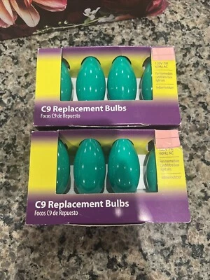 “NEW” 2 Packs = 8 Bulbs - Light Keeper Pro C9 Replacement Bulbs Ceramic Green - Image 1 of 2