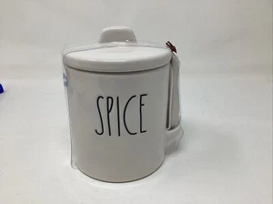 Rae Dunn Spice Jar Container with Measuring Spoon & Lid, NEW! - Picture 1 of 4