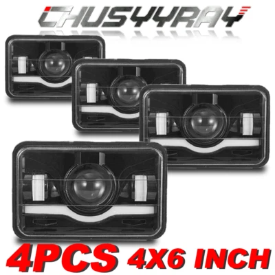 Faros LED de haz bajo/alto 4x6 pulgadas DOT para Ford Mustang 1979-1986 Foto 1 de 4