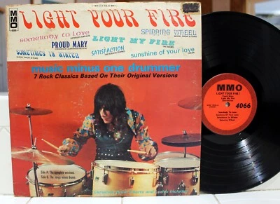 Rare Rock Drum Instruction LP & Book - Light Your Fire - Music Minus One Drummer - Image 1 of 2