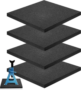 4 Pieces Rubber RV Jack Pads 12 X 12 X 0.75 Inch Thick RV Leveling Blocks Stabil - Picture 1 of 8