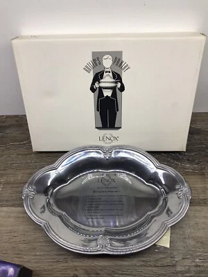 Lenox Butlers Pantry 9 Inch Oval Metal Serveware Small Tray - Image 1 of 4