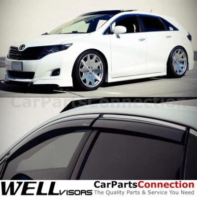 Viseras de ventana WellVisors 08-17 para Toyota Venza deflectores laterales cromadas Foto 1 de 4