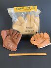Three Vintage Toy Baseball Gloves C1950s-60s Original Condition (One Sealed)