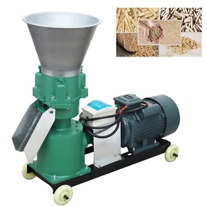 220V 4MM 8MM 12MM Feed Pellet Mill Machine Farm Zoo Granulator 200kg/h 3 Rollers - Picture 1 of 24