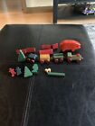 vintage wooden toy Train lot