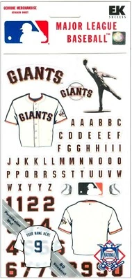 San Francisco Giants MLB Baseball Scrapbook Jersey Flat Sticker personalize - Image 1 of 2