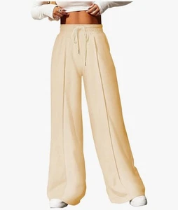 Aleumdr Women's High Waisted Wide Leg Sweatpants with Pockets Loose Yoga Pants - Picture 1 of 1