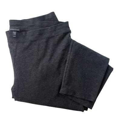 Pantalón Legging Eileen Fisher Mujer XL Gris Carbón Tejido Elástico Cintura LZM Foto 1 de 4