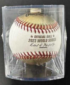 Texas Rangers 2023 World Series Champions Official Baseball Gold Neu Sealed - Bild 1 von 6