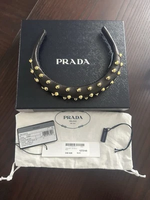 PRADA Studded Leather Headband - Image 1 of 4