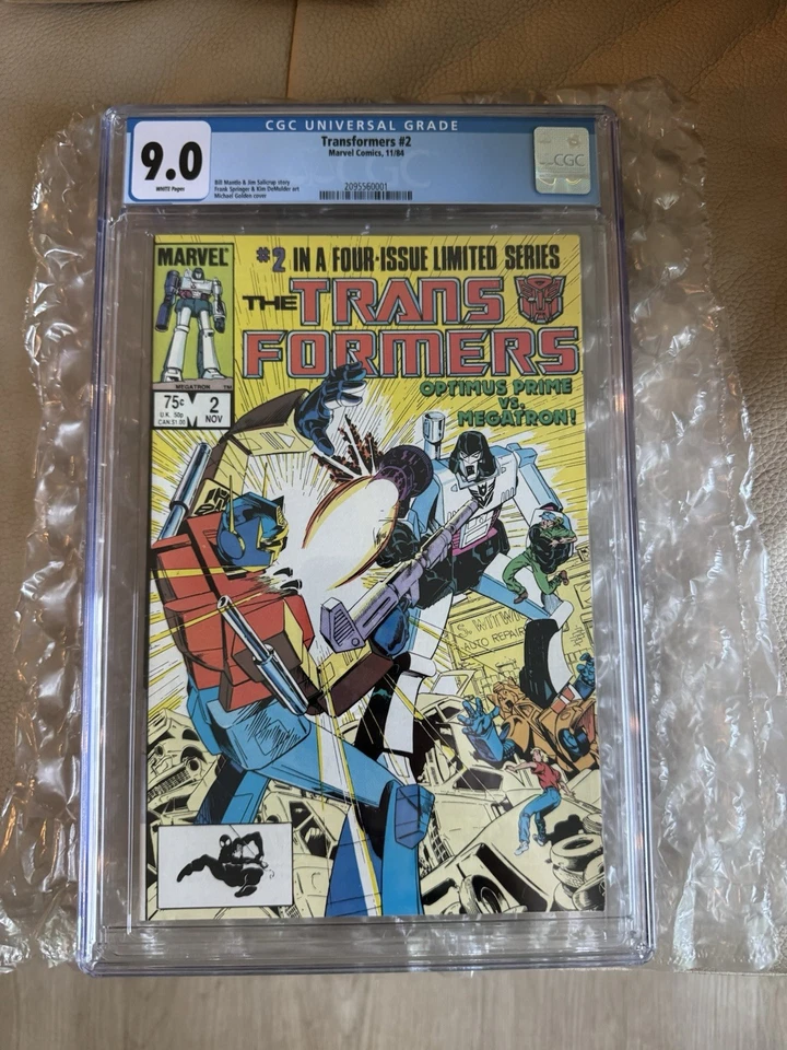 Transformers #2 газетный киоск Marvel 1984 белые страницы CGC 9.6 - Изображение 1 из 1