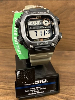 Casio DW291HX-5AV, Reloj KHAKI Hora Mundial, 200M WR, Batería 10 Años, Alarma, c63 Foto 1 de 4