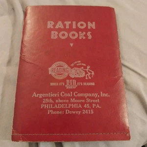 WWII ration books 2 3 4 in Reading coal co, leather holder & Navy yard - Picture 1 of 7