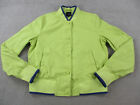Armani Jacket Womens Medium Bright Green Faux Leather Button Exchange Authentic