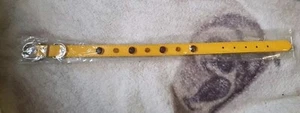 19x Hundehalsband - gelb mit farbigen Edelsteinen - 17 cm Kunstleder Restposten Konvolut - Bild 1 von 2